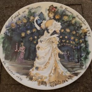 Limoges plate #2 Sarah en Tournure